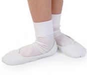 Boys White CANVAS Ballet Shoes - Pre-sewn Elastics